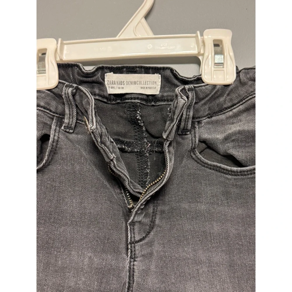 Zara Kids Denim Collection Faded Black Skinny Jeans Size 10 140cm Slim Fit